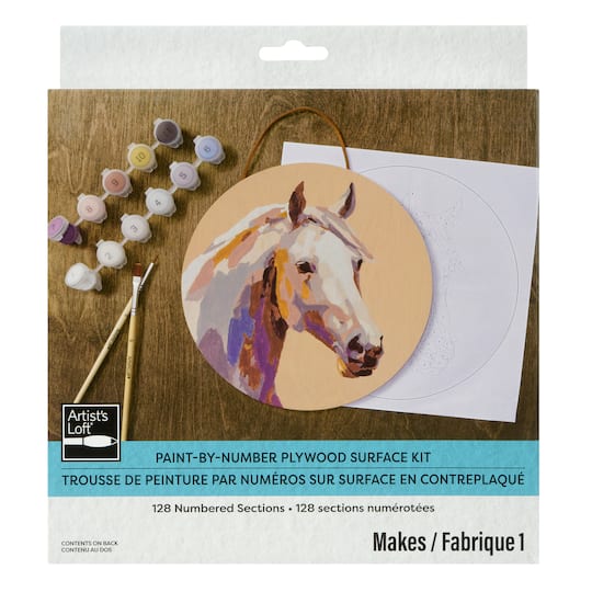 Horse Paint-by-Number Plywood Surface Kit by Artist's Loft®